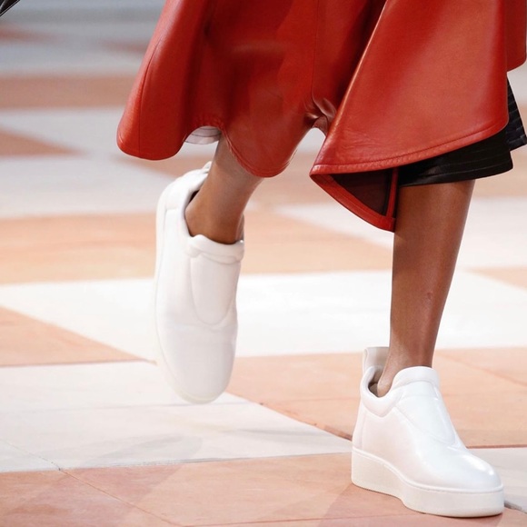 Celine Pull On Sneakers White Leather Shoes size 41 NEW with box - Picture 10 of 12